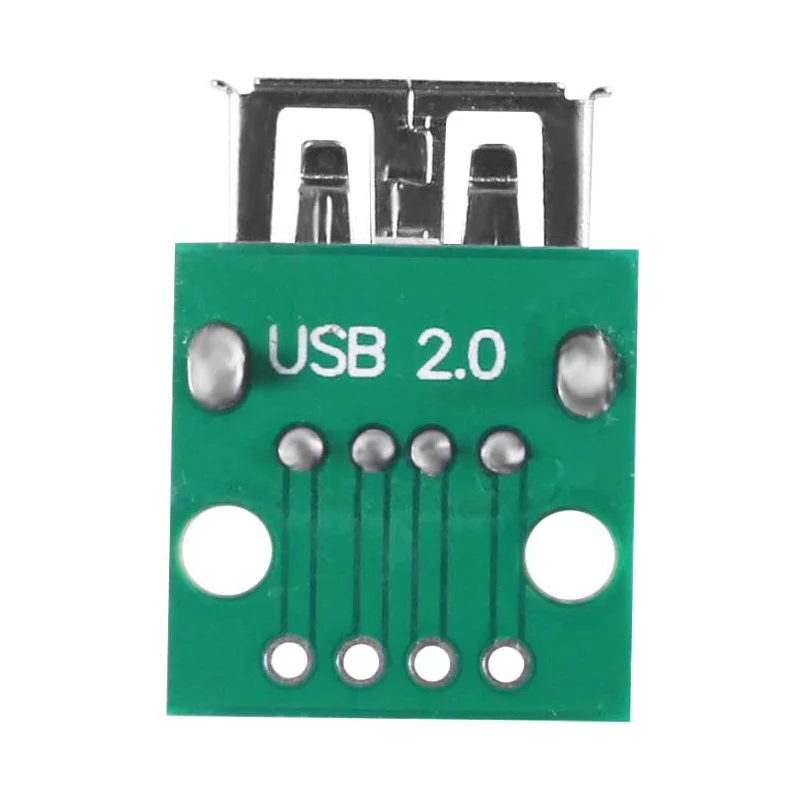 10 Stks/partij Usb 2.0 Breakout Board Usb Naar Dip Adapter 2.54Mm Breakout Board 4 Pins Pinboard Usb Type A breakout Boards