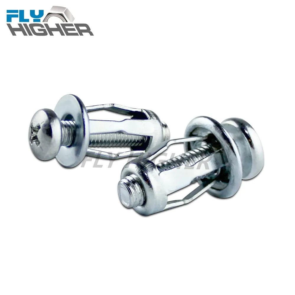 M4-M8 Stainless Steel Jack Nuts SS304/ Car Metal Screw Petal Nuts with Screw for Hollow Wall Iron Skin