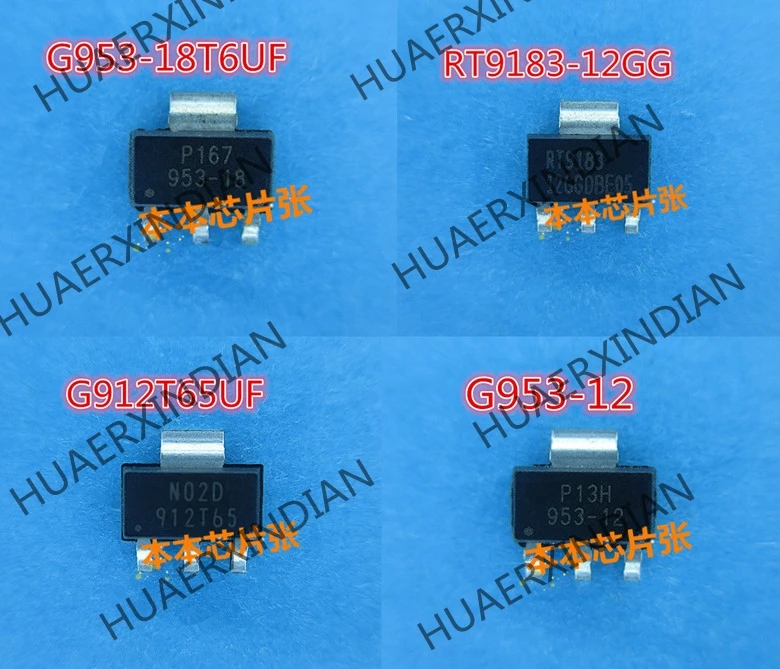 Piezas G912T65UF, G953-18T6UF, G953-12, SOT223, alta calidad, 1 RT9183-12GG