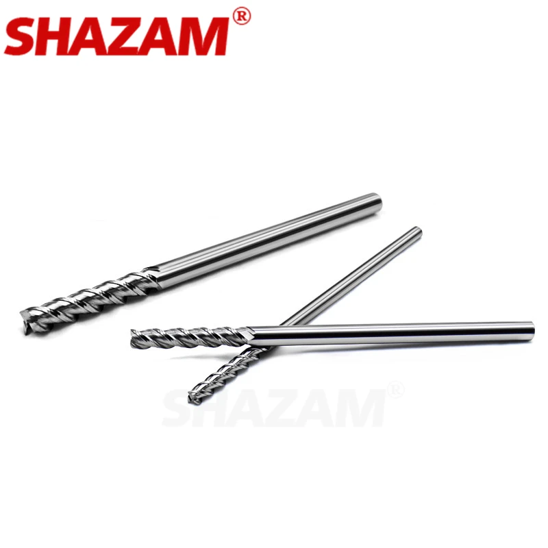 Cortador de fresado con revestimiento de aleación, herramienta de acero de tungsteno Hrc55, mecanizado Cnc de aluminio, 3 cuchillas, cortador de