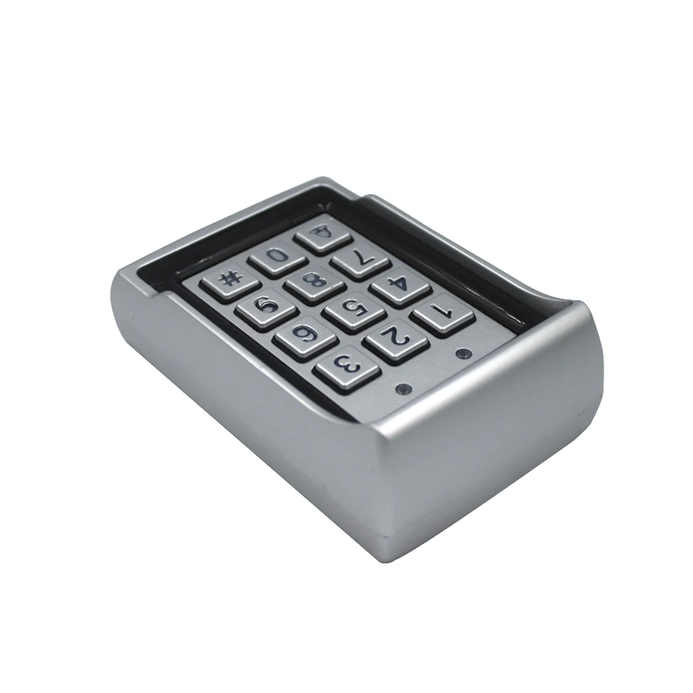 Caja de Metal para 1000 usuarios, controlador de acceso de 125KHZ tarjeta RFID con teclado y, con retroiluminación, Control de puerta, dispositivo de acceso de código independiente