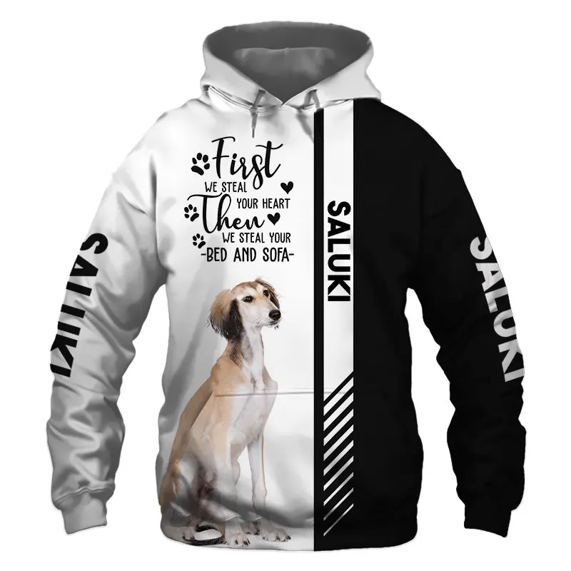 

Animal Saluki Dog 3D Printed Unisex Deluxe Hoodie Men/Women Sweatshirt Streetwear Zip Pullover Casual Jacket Tracksuit