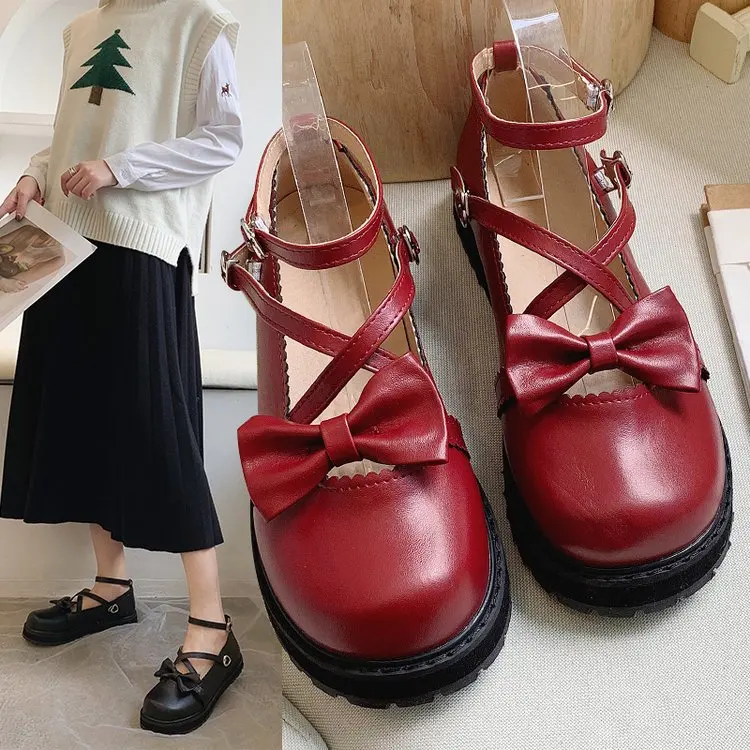 Chaussures Lolita à bout peu profond et à talon bas, pour mère, jolie tête ronde, douce, sœur loli lo, nouvelle collection automne 2020