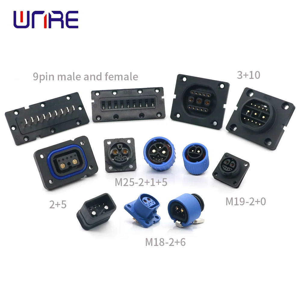 M18 M19 M25 Electric Bike Scooter Socket Power Connector e Bike Plug Batteries Scooter E-Bike Battery Connector 30-50A