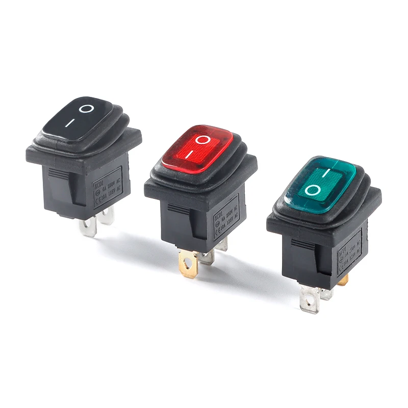 KCD1 ON/OFF Power Switch 10A 125V 250V AC Sealed Waterproof Auto Boat Marine Toggle Rocker Switch mini toggle switch