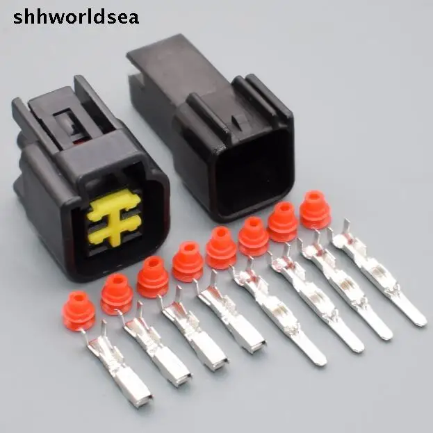 shhworldsea 5/30/100sets 2.3mm male female housing plug FWY-C-4F-B waterproof electrical plug connector 12444-5504-2