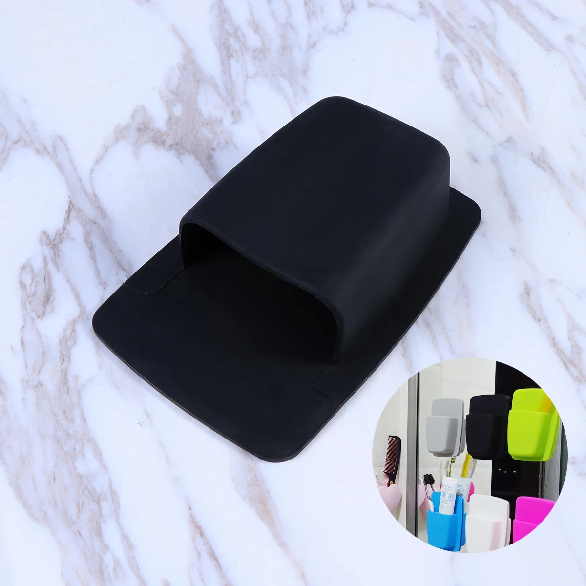 Silicone Toothbrush Holder Bathroom Storage Organizer Wall Mounted Small Toiletry Items Shower Organizer Razor Holder