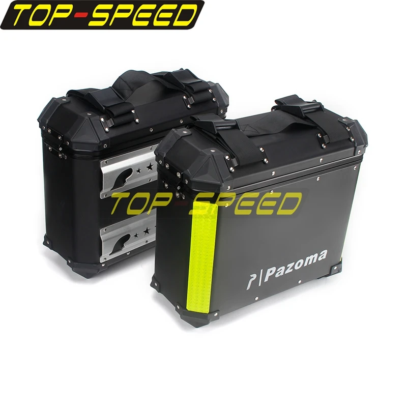 Travel Touring Motorcycle Side Boxes + Top Box 3pcs Tail Pannier Case Trunk Suitcase Cargo for BMW R1200GS Honda CBR KAWASAKI