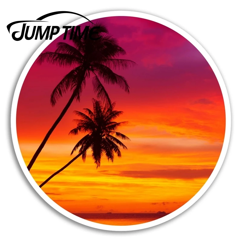 Jump Time for  Tropical Beach Vinyl Stickers Holiday Sticker Laptop Luggage Truck Window Bumper Decal Waterproof Accessories