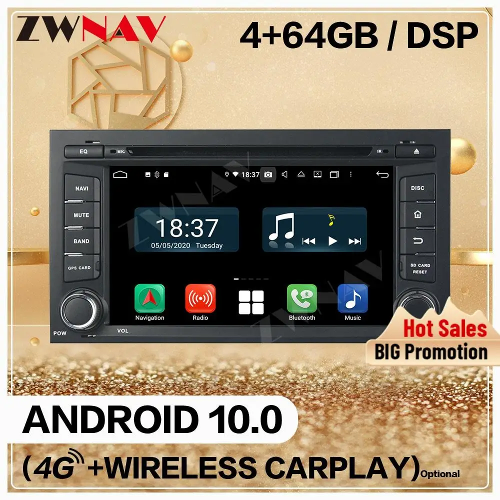 128GB Carplay Double Din For SEAT LEON 2014 Android 10 Screen Multimedia Player Audio Radio GPS Wifi Navi Head Unit Auto Stereo