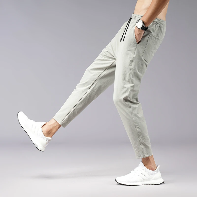 New Style Pants Men\'s Casual Pants Autumn And Winter Small Feet Korean Fashion Nine Point Sports Loose Legged Wei Pants