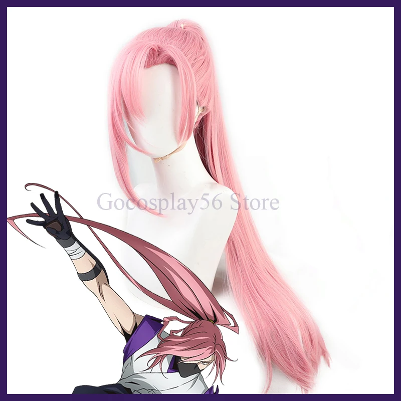 

Anime Cherry Blossom Cosplay Wig Pink Long Straight Ponytail Heat Resistant Hair Adult Role Play SK8 the Infinity SK Eight