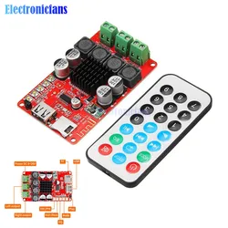 TPA3116 50W+50W Bluetooth Receiver Digital Audio Amplifier Board TF card U disk player FM Radio DC 8-26V with Remote Control