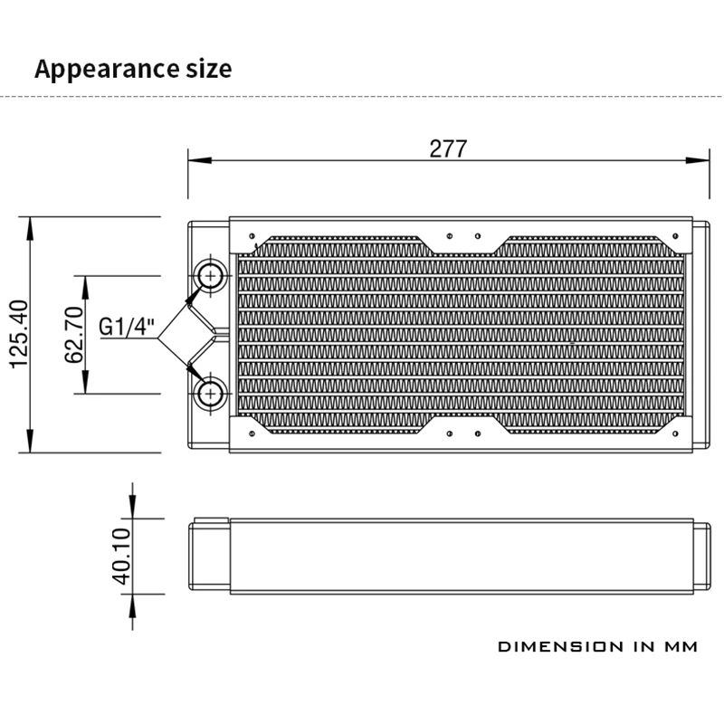 

Barrow 240mm Radiator 40mm Thickness Suitable For 120mm Fans PC Water Cooling Radiator ,Dabel-40a 240