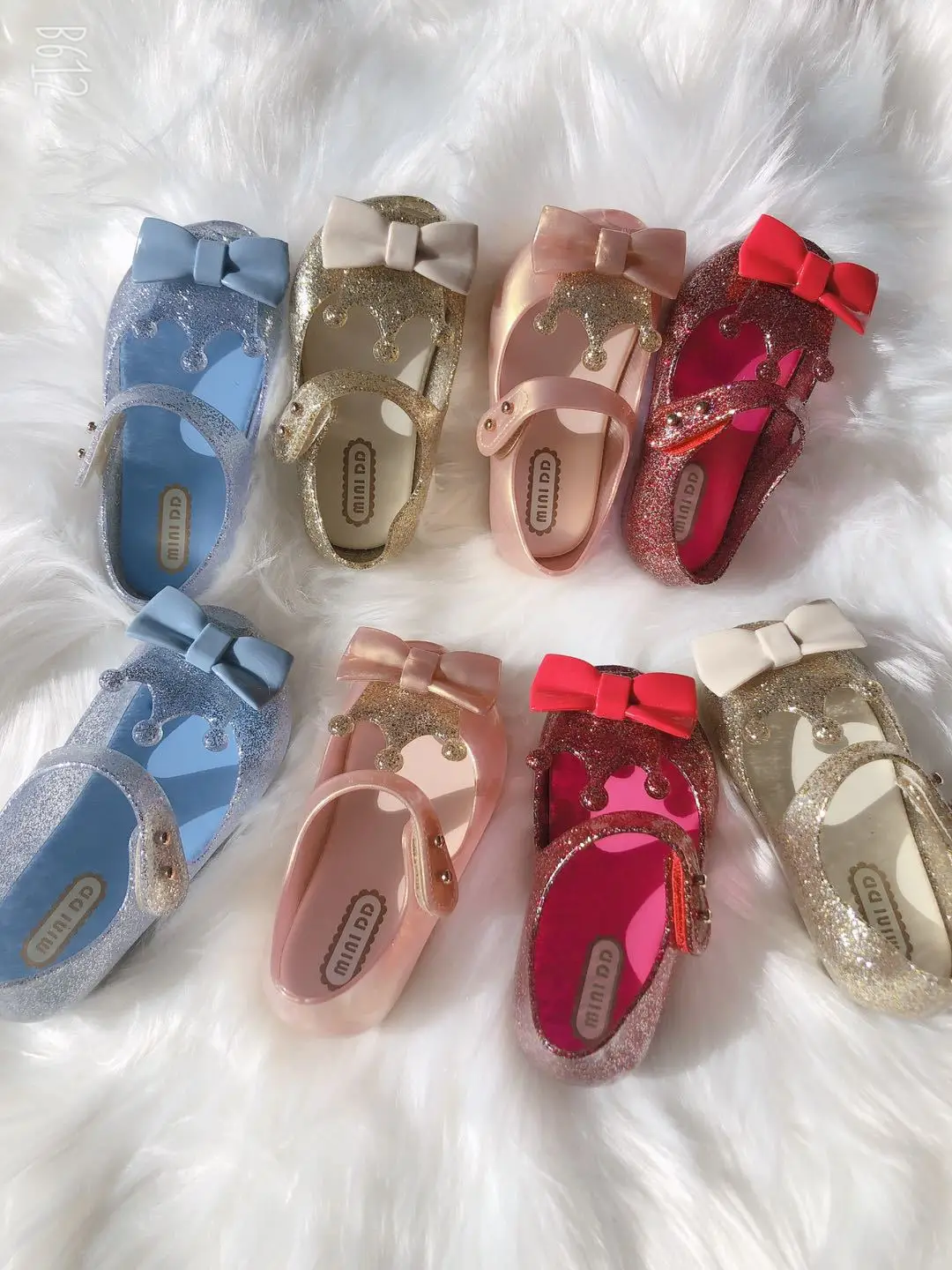 Crown Children\'s Sandals Summer New Baby Jelly Shoes Princess Bow Girls Shoes Kids Wedding Dress Party Shoes For Girls SH19109