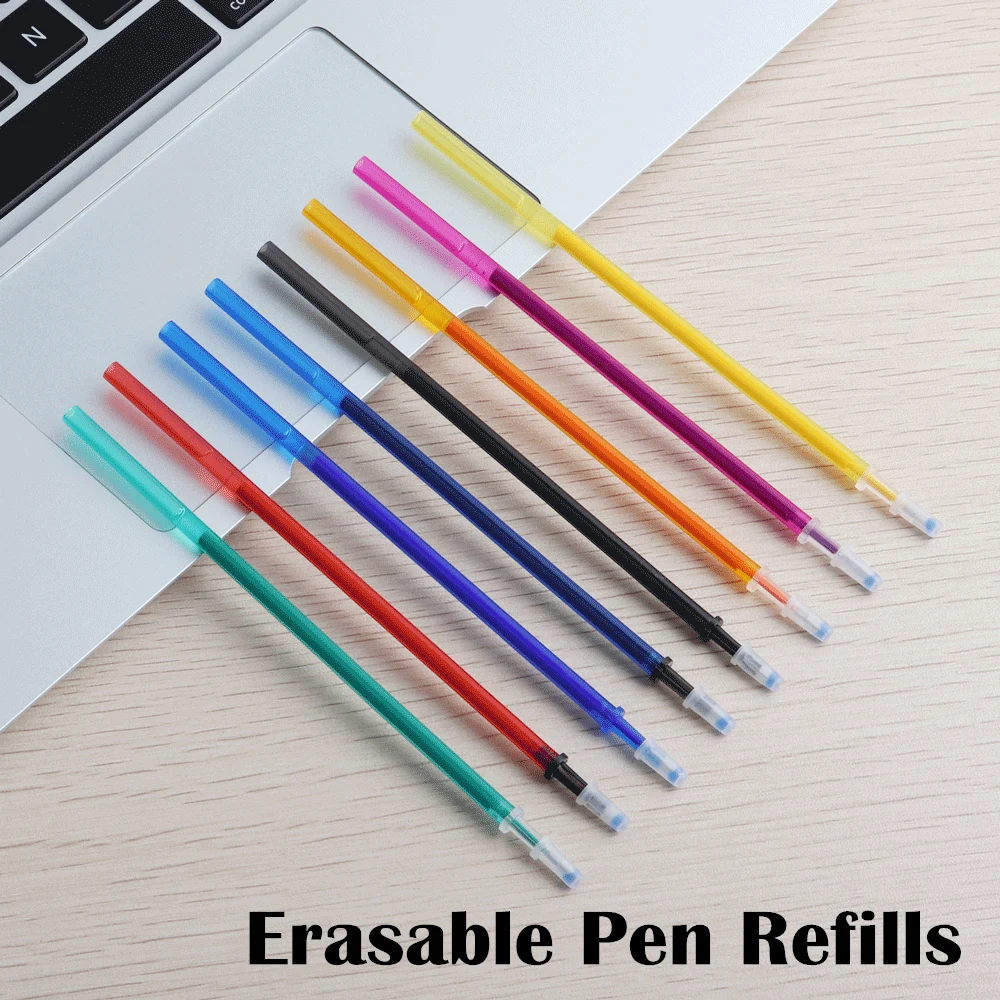 40PCS GENKKY Erasable Pen Refills Ink 0.5mm Gel Pen Magic Gel-Ink Refill The Needle Style Length 12.9cm Ink Colors Black Blue