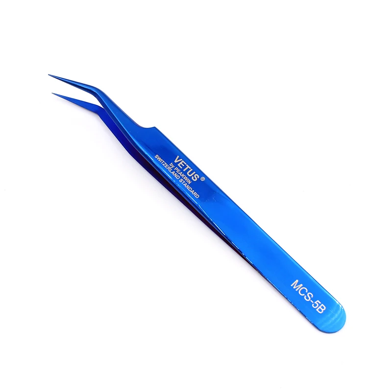 Vetus Original Pinzette im 5B-Stil, hyperfeine, säurebeständig, nicht magnetisch, ESD-Pinzette für Wimpernverlängerung, Nagelkunst – Detail 4