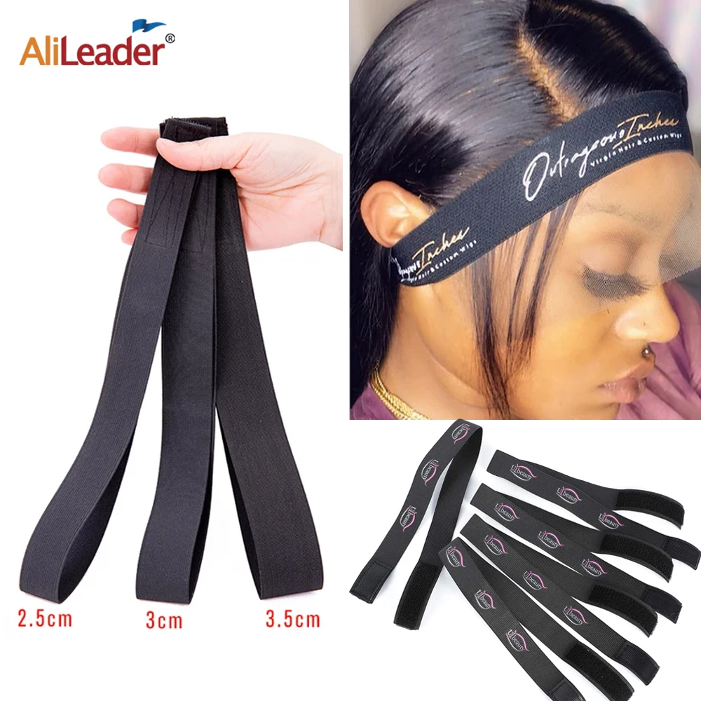 Custom Logo Adjustable Edge Elastic Headband Nylon Highest Elastic Band For Wigs Fixed Material Hair Accessories