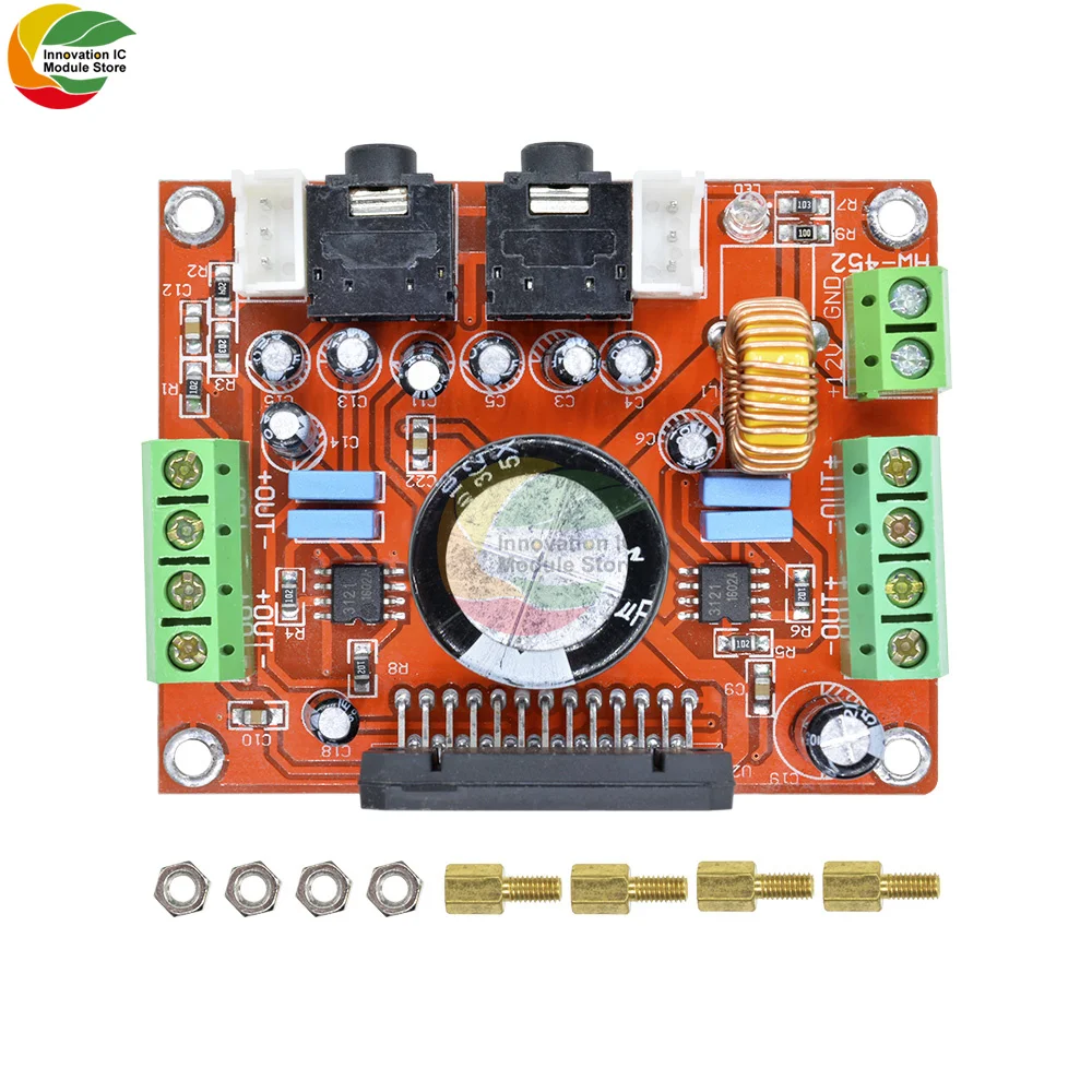 Ziqqucu TDA7850 4*50W Car Audio Amplifier AMP Board Module BA3121 Noise Reduction Module XH-M150 DC 12V Power Amplifier Module