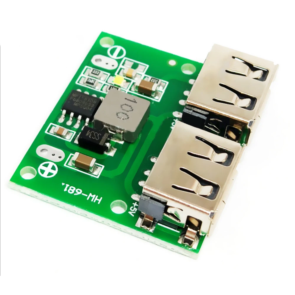 9V 12V 24V to 5V DC-DC Step Down Charger Power Module Dual USB Output Buck Voltage Board 3A Car Charge Charging Regulator 6-26V