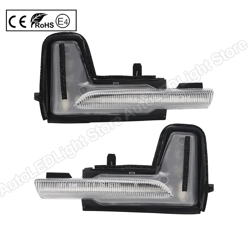 2Pcs For Volvo XC90 XC60 V90 Cross Country 2017-2021 LED Sequential Dynamic Flowing Side Mirror Blinker Light Turn Signal Lamp