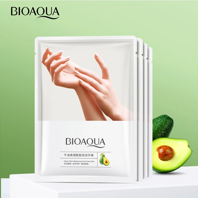 BIOAQUA Avocado Niacinamide Moisturizing Hand Mask 35g/Pair Exfoliating Tender and Smooth Nourish Gentle Care Hand Mask