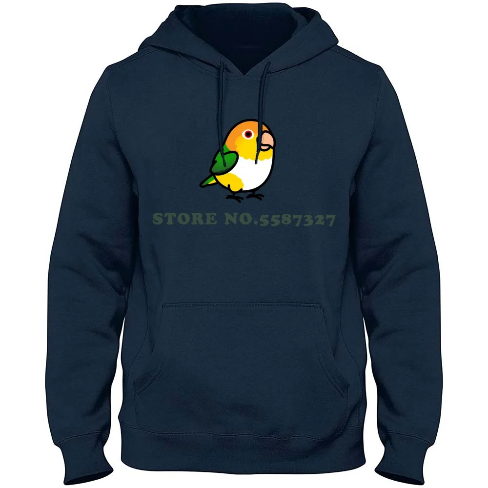 Chubby White Bellied Caique 100% Pure Cotton Hoodie T-Shirt Chubby White Bellied Caique Chubby Birds Birdhism Cute Birblr