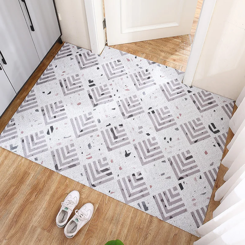 

PVC Silk Loop Material Home Doormat Living Room Mat Bath Mat Kitchen Mat Entrance Door Mat Carpet Hallway Custom Anti-slip Mat