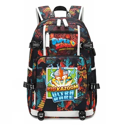 Super Zings Cartoon zaino Mochila zaini coreani donna uomo Laptop Bagpack Fashion Bookbag 18 pollici Travel Bagpack School Bags