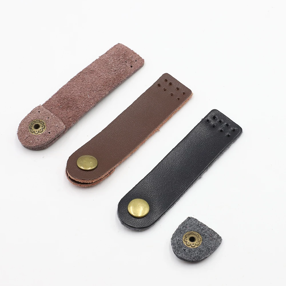 5Sets/Lot Bag Hasp Genuine Leather Bag Buckle Button Handmade Wallet Card Pack Buckle with Holes for DIY Handbag Accessories