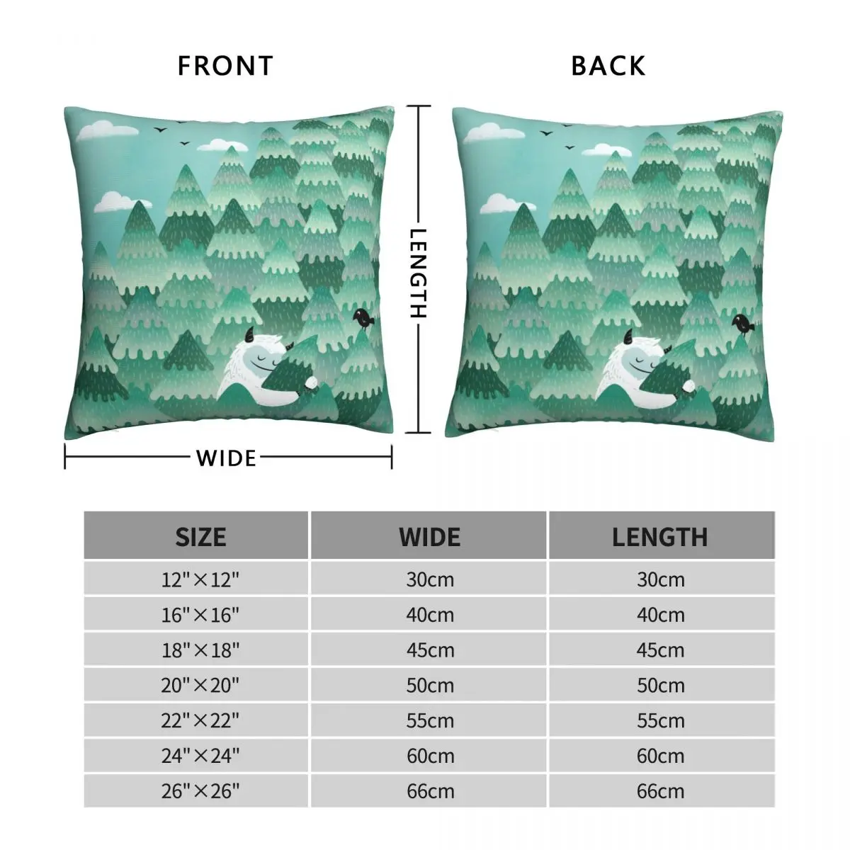 Tree Hugger Spring Summer Square Pillowcase Polyester Linen Velvet Creative Zip Decor Home Cushion Cover