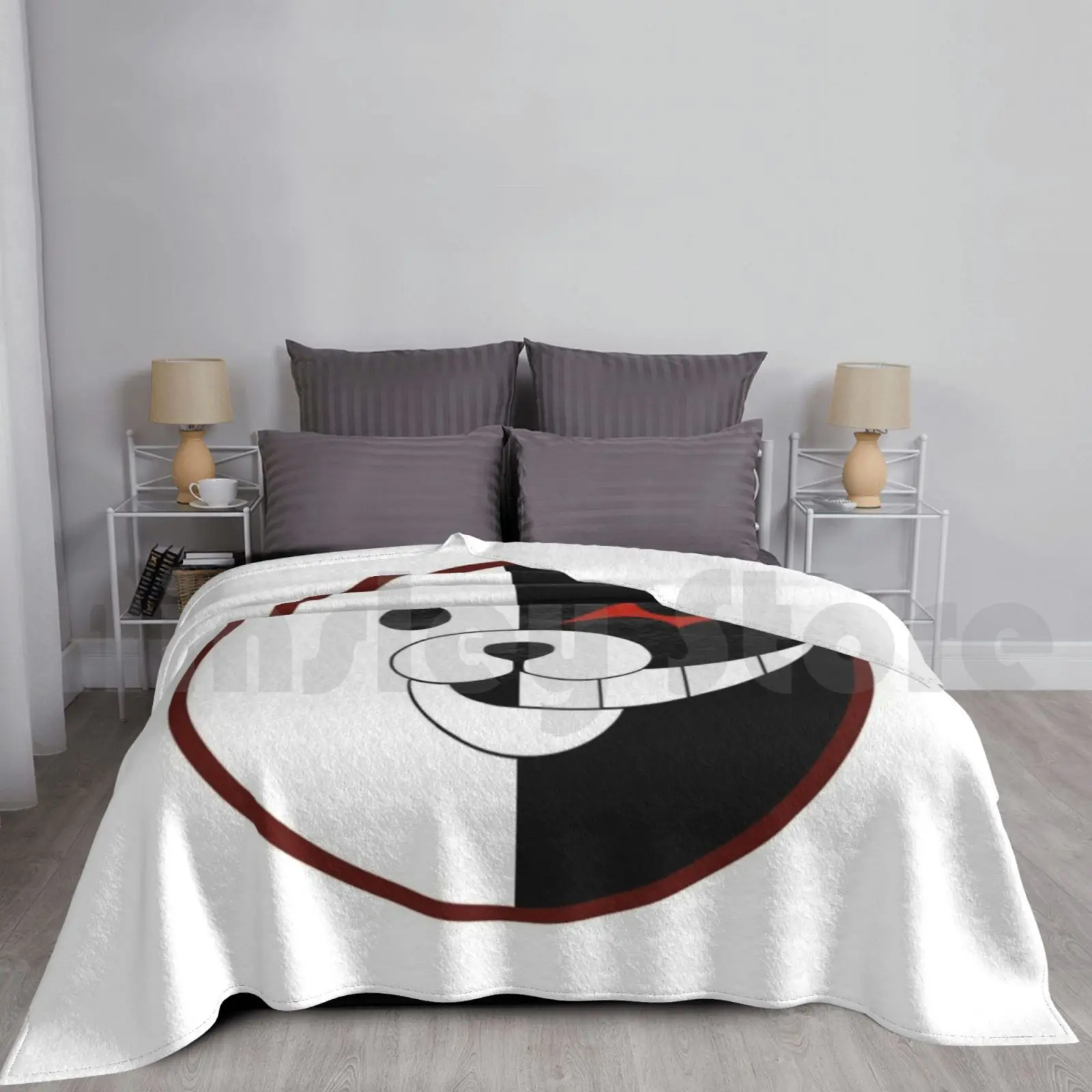 Blanket Monokuma Logo Hat Monokuma Danganronpa Sleeve Anime Logo