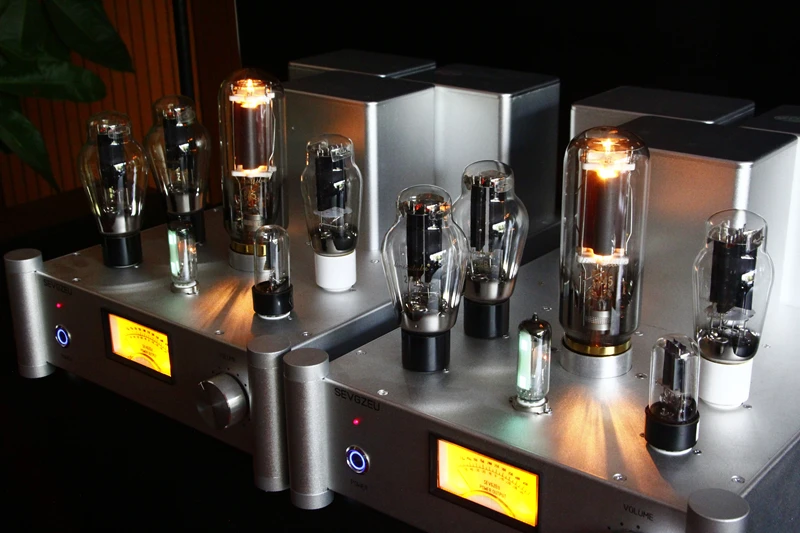 HiFi 300B/2A3 Push 845 Одноконечный усилитель мощности класса A Внутренний кабель из чистого серебра Высококачественный моноблок ручной работы AMP 25 Вт (пара)