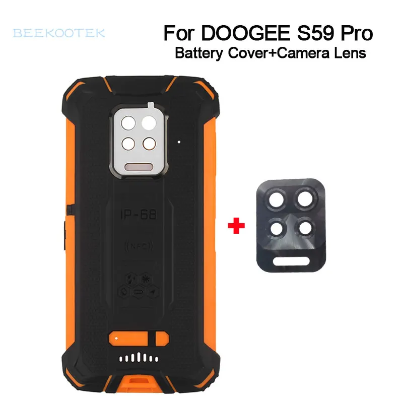 New Original Battery Cover Hard Protective Battery Cover Housing With Rear Camera Lens Replacement For Doogee S59 Pro Cellphone