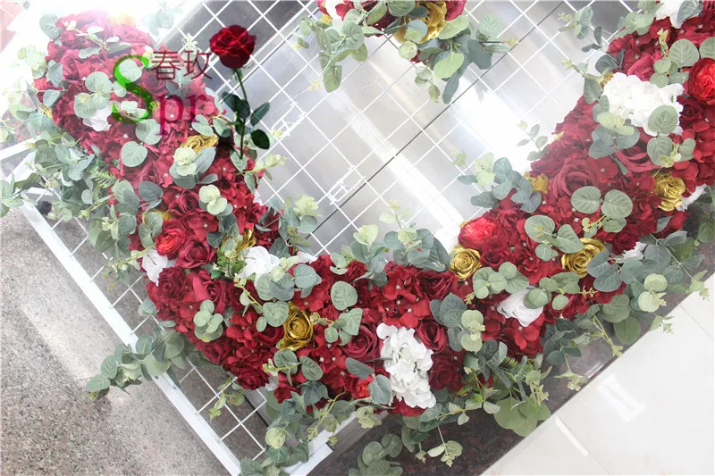 SPR  NEW wedding occasion flower wall stage backdrop artificial flower table runner arch floral party event decorative wholesale