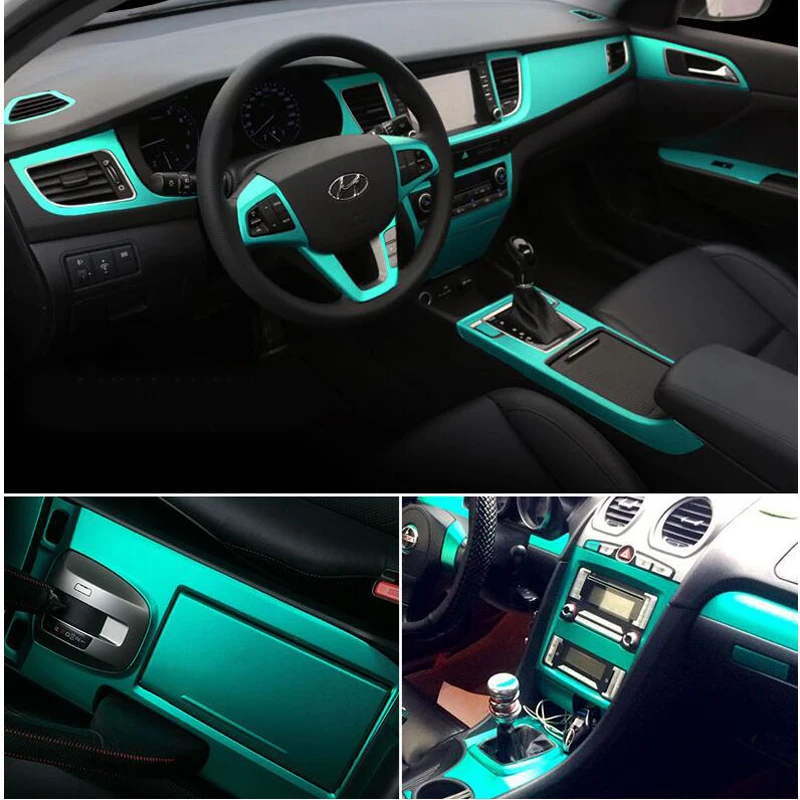 

Motorbike Car Interior Vinyl Wrap Films Sheet Sticker Matte Satin TURQUOISE Colour Decals Air Bubbles Free