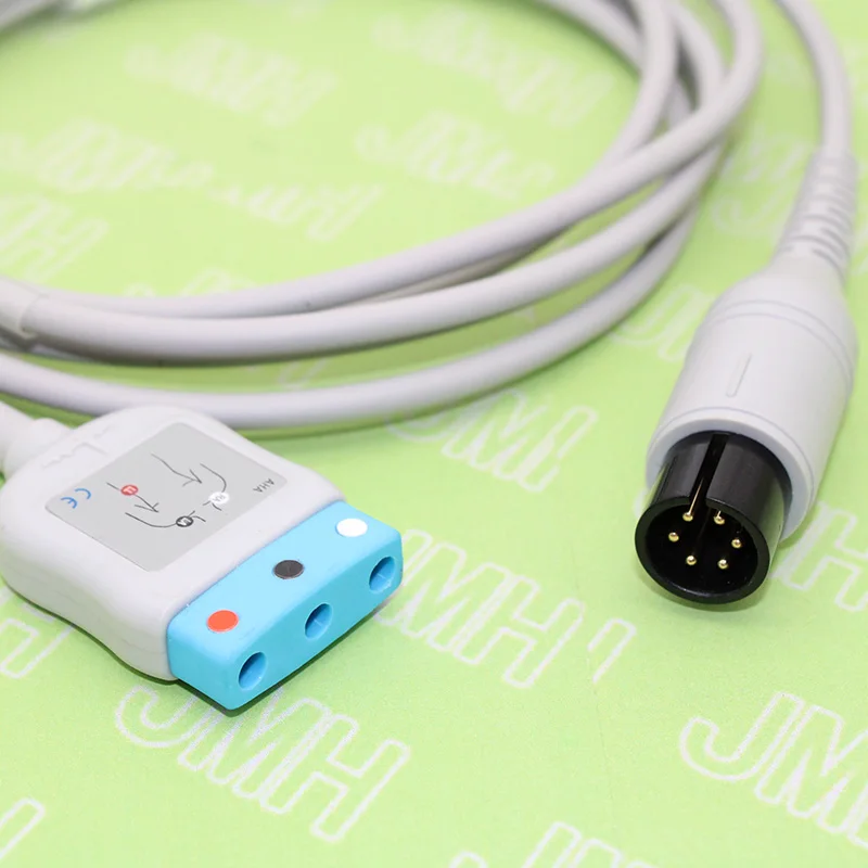 Compatible with 6PIN to Din 3-Lead ECG adapter cable.