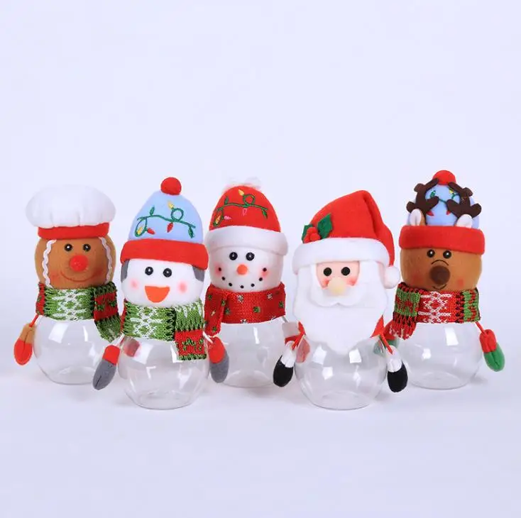 New hot sale Christmas Children gifts Santa Claus Elk Snowman shape Candy jar Christmas decorations Candy Boxes supplies SN2391