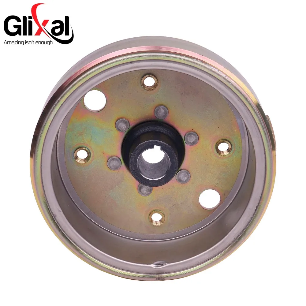 Glixal Magneto Rotor Flywheel for GY6 49cc 50cc 139QMB 139QMA Scooter Moped ATV Go-Kart Engine (8 poles)