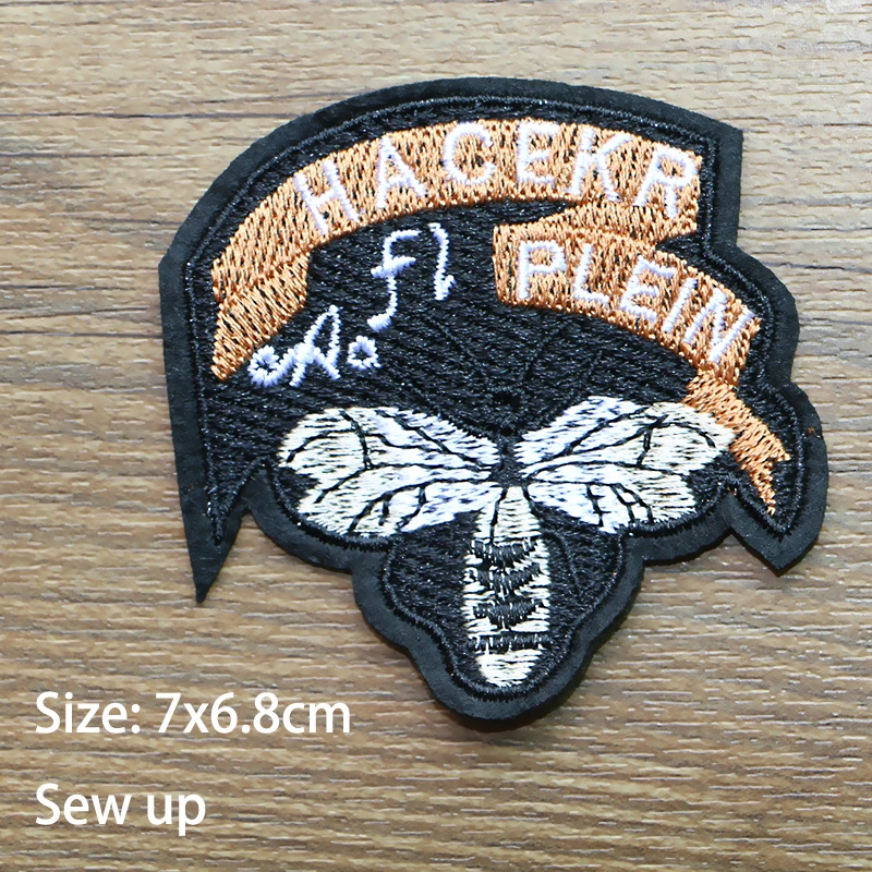 Bee Tennis Racket Letter Flower Shield Totem Icon Embroidery Applique Patches for Clothing DIY Sew up Badges on the Backpack