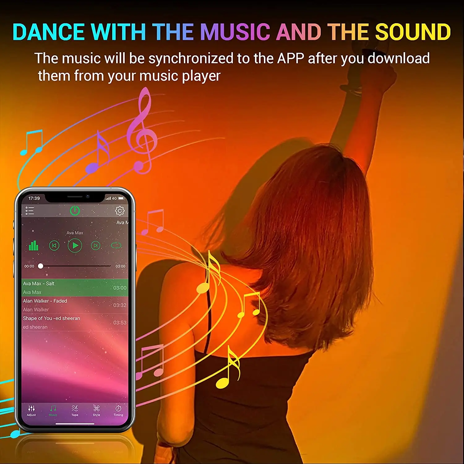 16 Color APP Controll RGB Smart LED Bulb Sunset Projection Lamp USB Bluetooth Light For Room Background Home Decoration