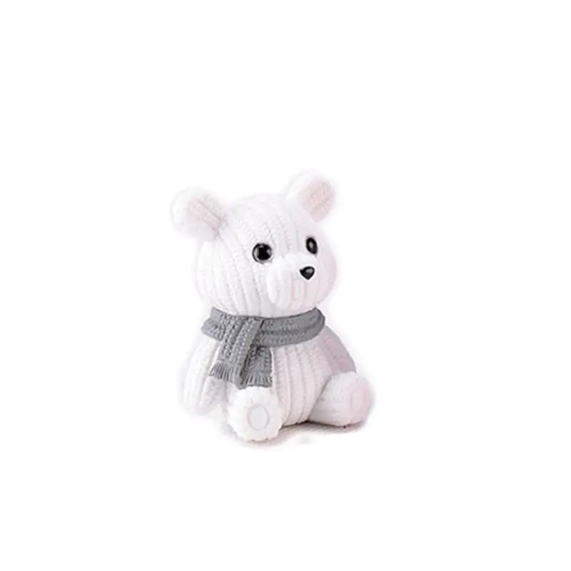 1PC Popular Party Home Decoration Accessories Cute Plastic Tedy Bear Miniature P31B