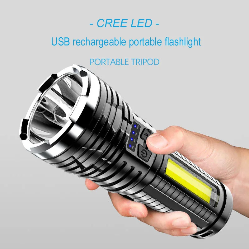 Super XHP500 Most Powerful LED Flashlight USB Rechargeable LED Torch X56 Tactical Flashlight Hand Lamp Flash Light free shipping