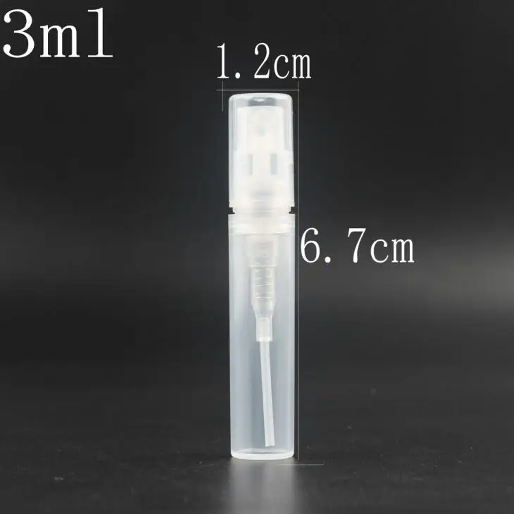 Frosted Plastic Spray Bottle 3ml with Fine Mist Spray Dispenser for Disinfection Alcohol Perfume Sample Vial LX1888