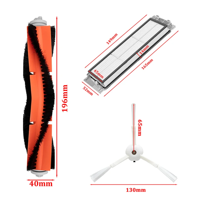 Waschbar Staub HEPA-Filter für XIAOMI 1 1s für Roborock S50 S5 MAX S6 Roboter Staubsauger Wichtigsten Seite pinsel Teile Zubehör