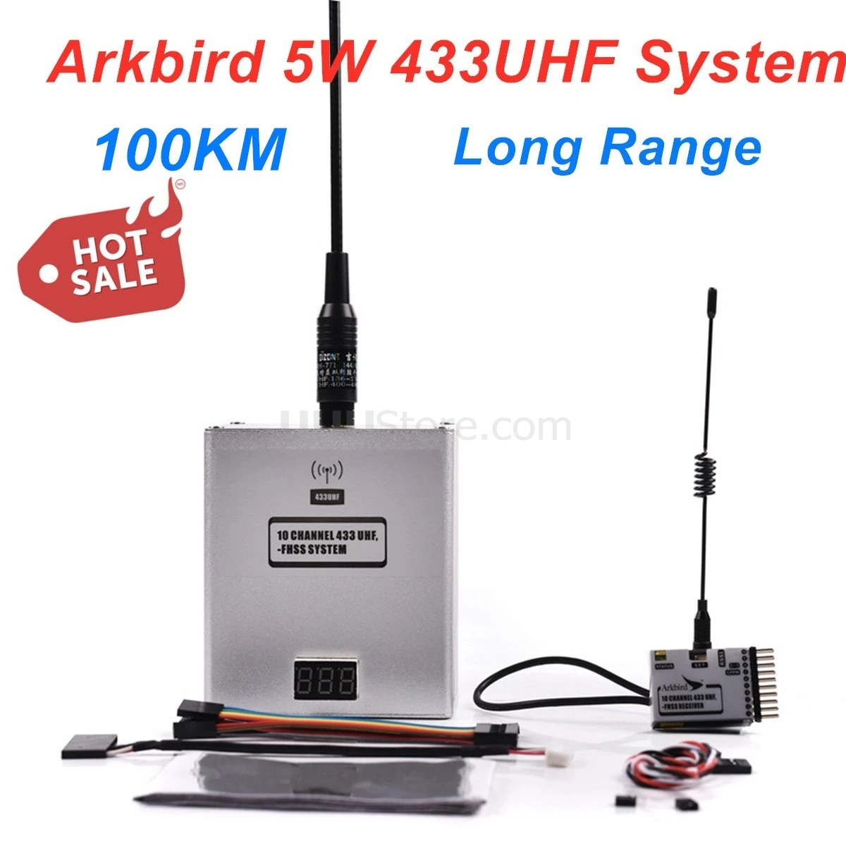 

Arkbird 5W 433MHz 10 Channel FHSS System UHF Module for Long Range Flight FPV Futaba WFLY APM PIX Autopilot