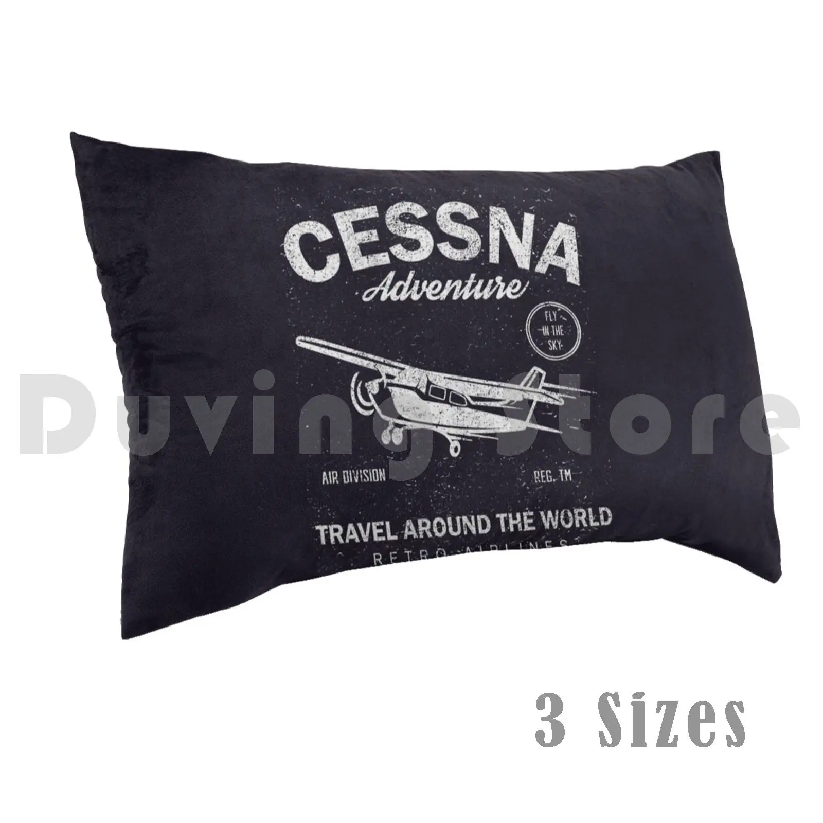 

Awesome Cessna Adventure Travel Around The World Plane Design pillow Case DIY 50 * 70 Cessna Pilot Plane