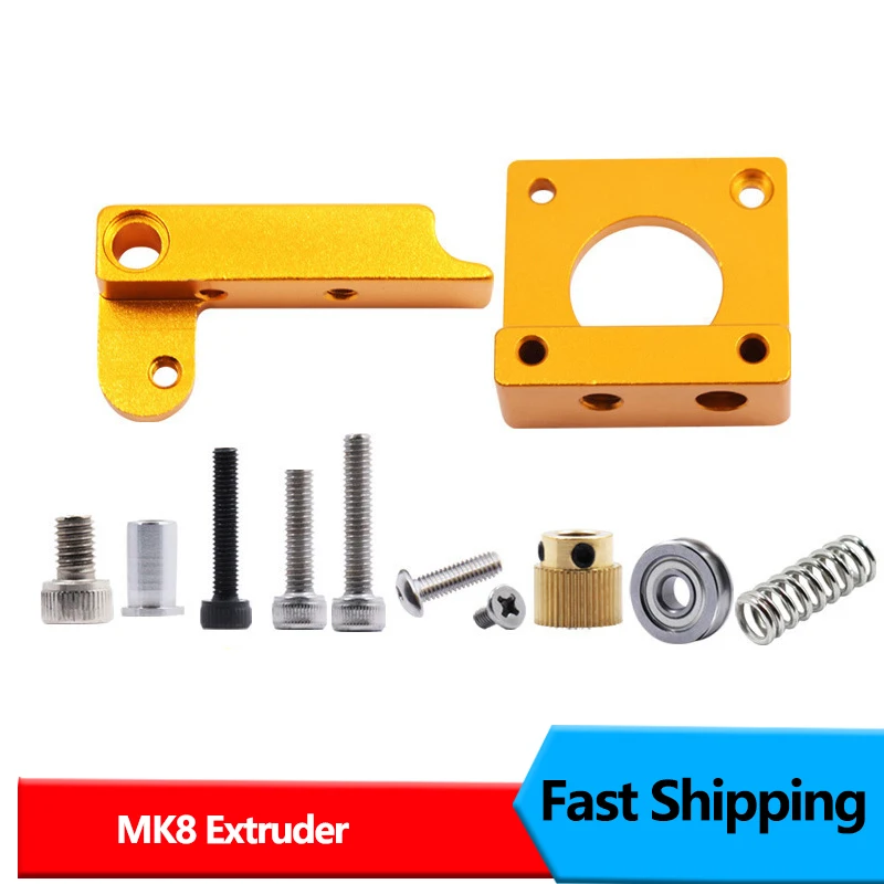 

3D Printer Accessories MK8 Extruder Aluminum Block Extruder Bracket MK8 Mounting Block Extruder Accessories Wholesale