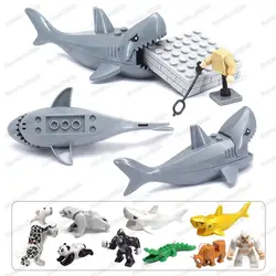 Deep Sea Shark King Building Block Assembly Replacement Parts For Moc Animal World Figures Friend Model Child Christmas Gift Toy