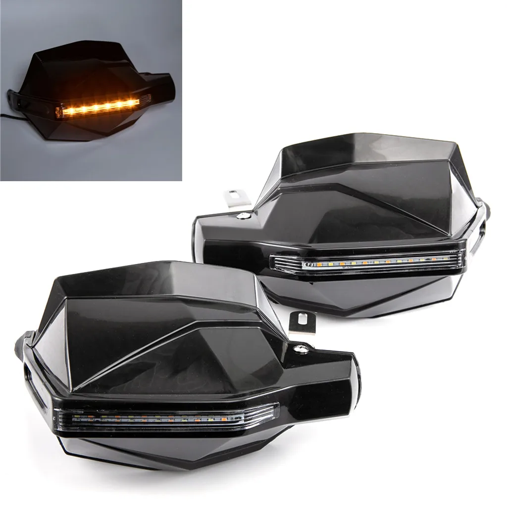 Motorcycle LED Hand Guard Handguard with LED Light Shield Windproof Universal Protective Gear for 530 EXC EXC-R XC-W XCR-W